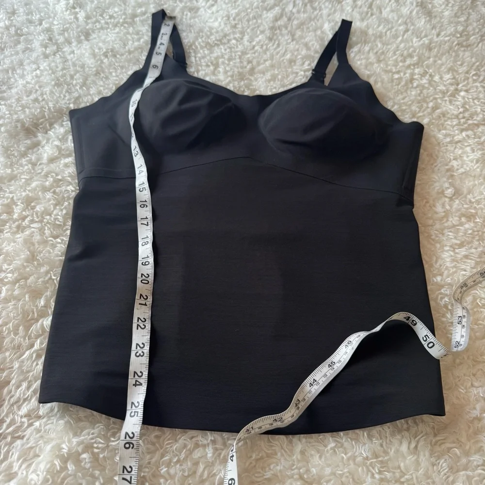 HONEYLOVE LiftWear Tank Shapewear Vamp Black Seamless Smoothing Wire Free Sz 1X - Picture 10 of 14